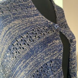 Navy Blue & Gold Lularoe Mimi shawl poncho